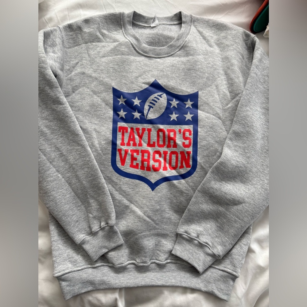 NWOT “Taylor’s version” football sweatshirt small